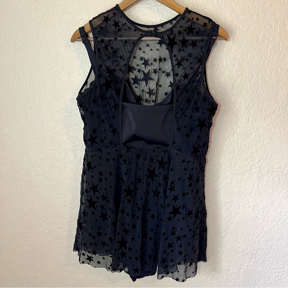 Plus Size Black Star Mesh Swimdress - Picture 7 of 10